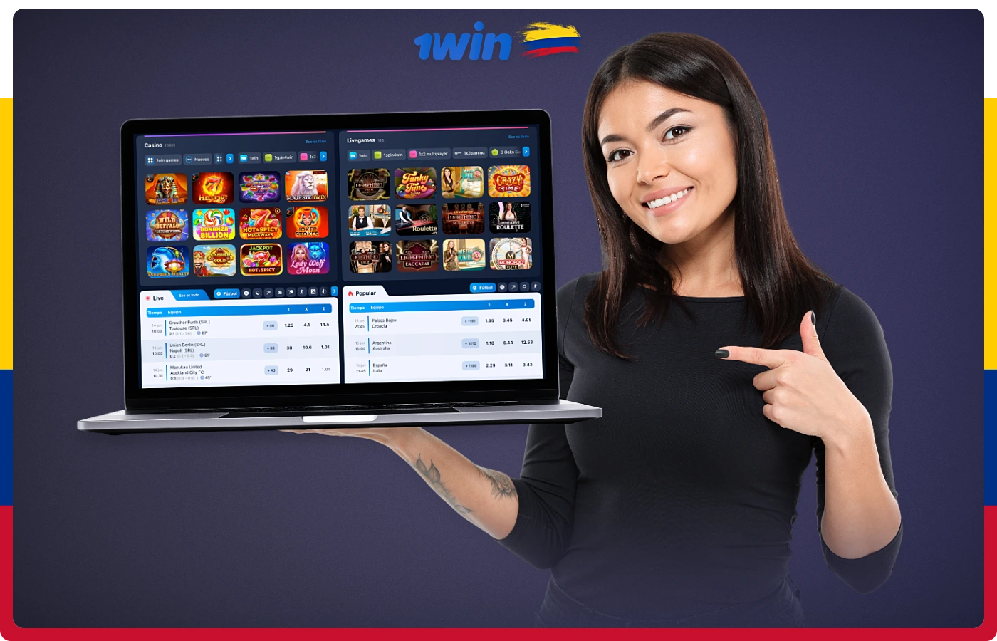 1win ofrece a sus usuarios colombianos juegos con licencia, una amplia gama de opciones de apuestas, una aplicación móvil y mucho más