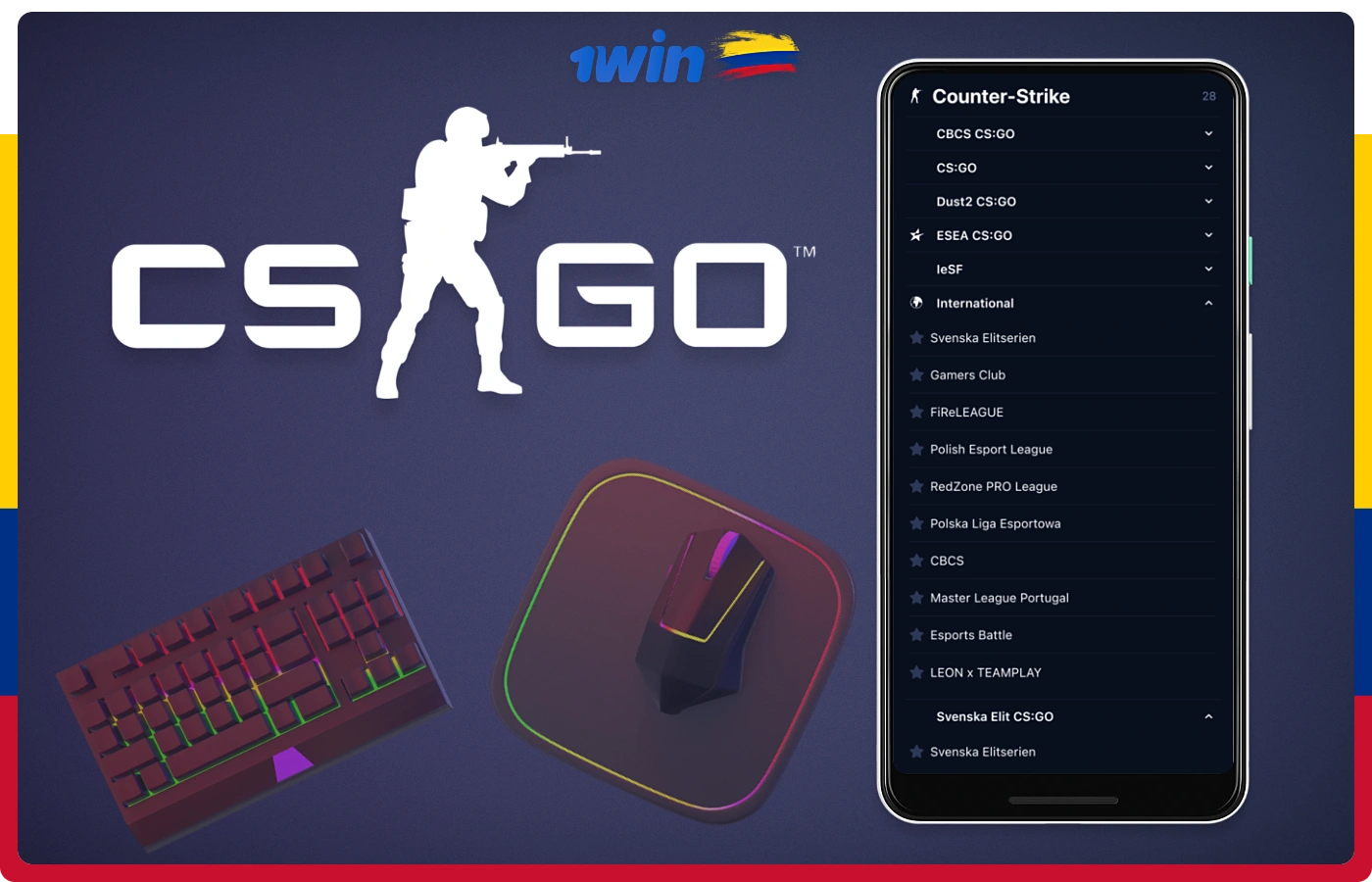 Los usuarios de 1win Colombia pueden apostar en el popular juego de ordenador Counter Strike