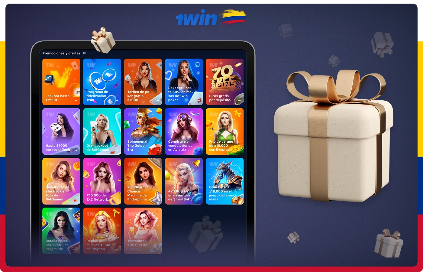 1win ofrece a sus usuarios colombianos numerosos bonos y promociones