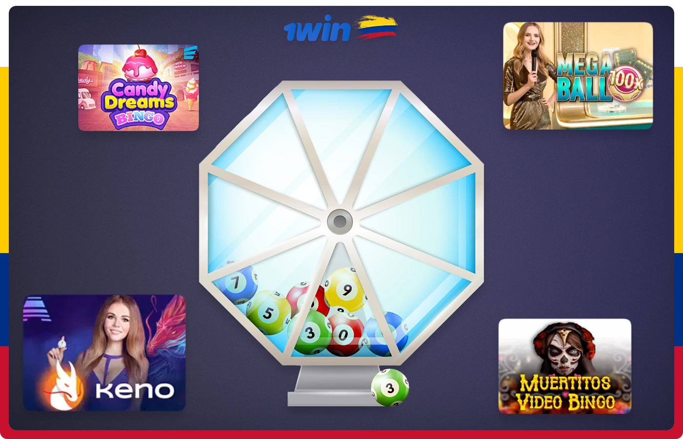 1win Colombia ofrece a sus usuarios decenas de opciones de lotería