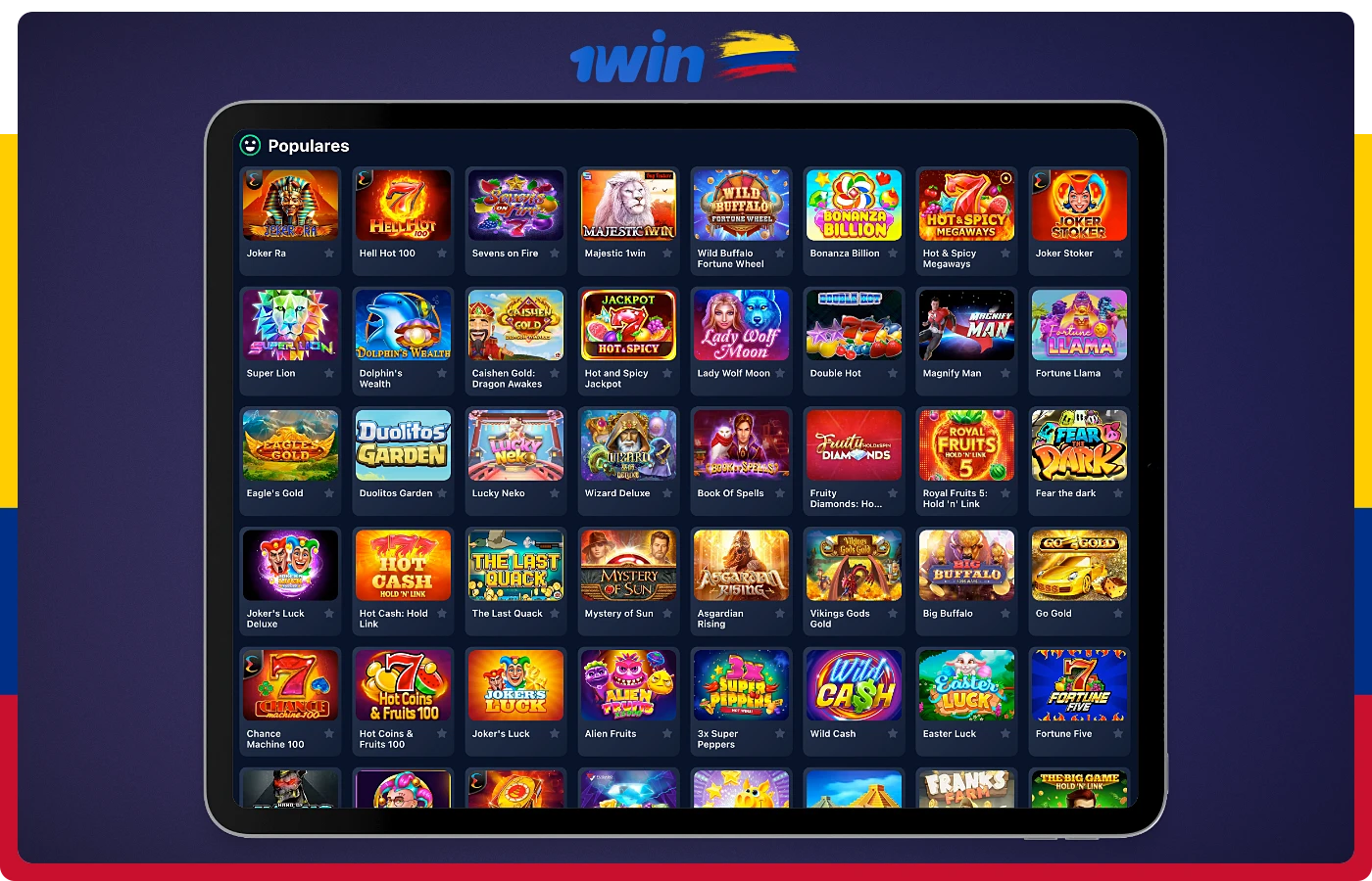 Los juegos más populares de 1win Casino incluyen juegos de una gran variedad de géneros