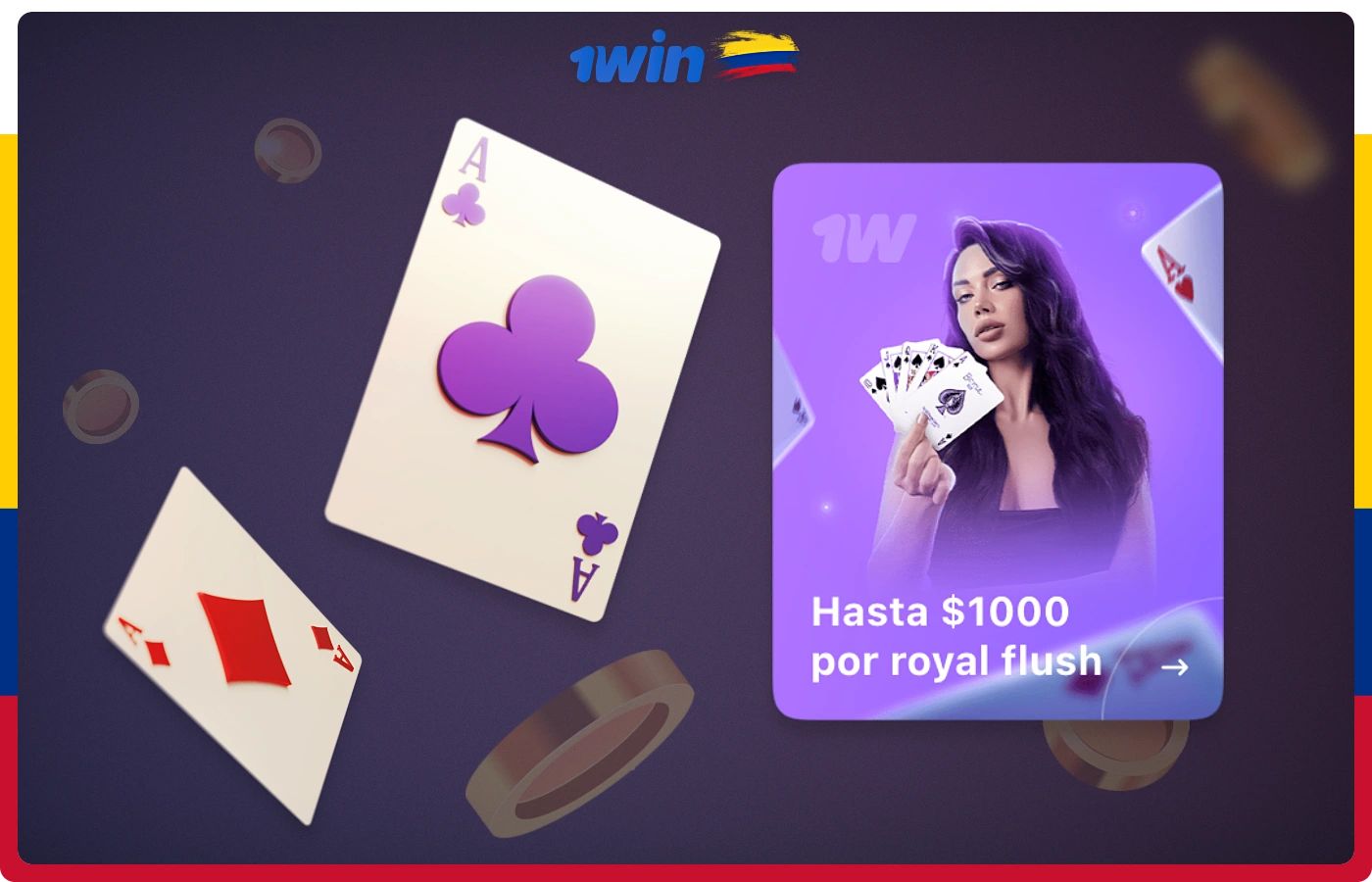Royal Flush es otra bonificación extra para los usuarios de 1win que juegan al póquer