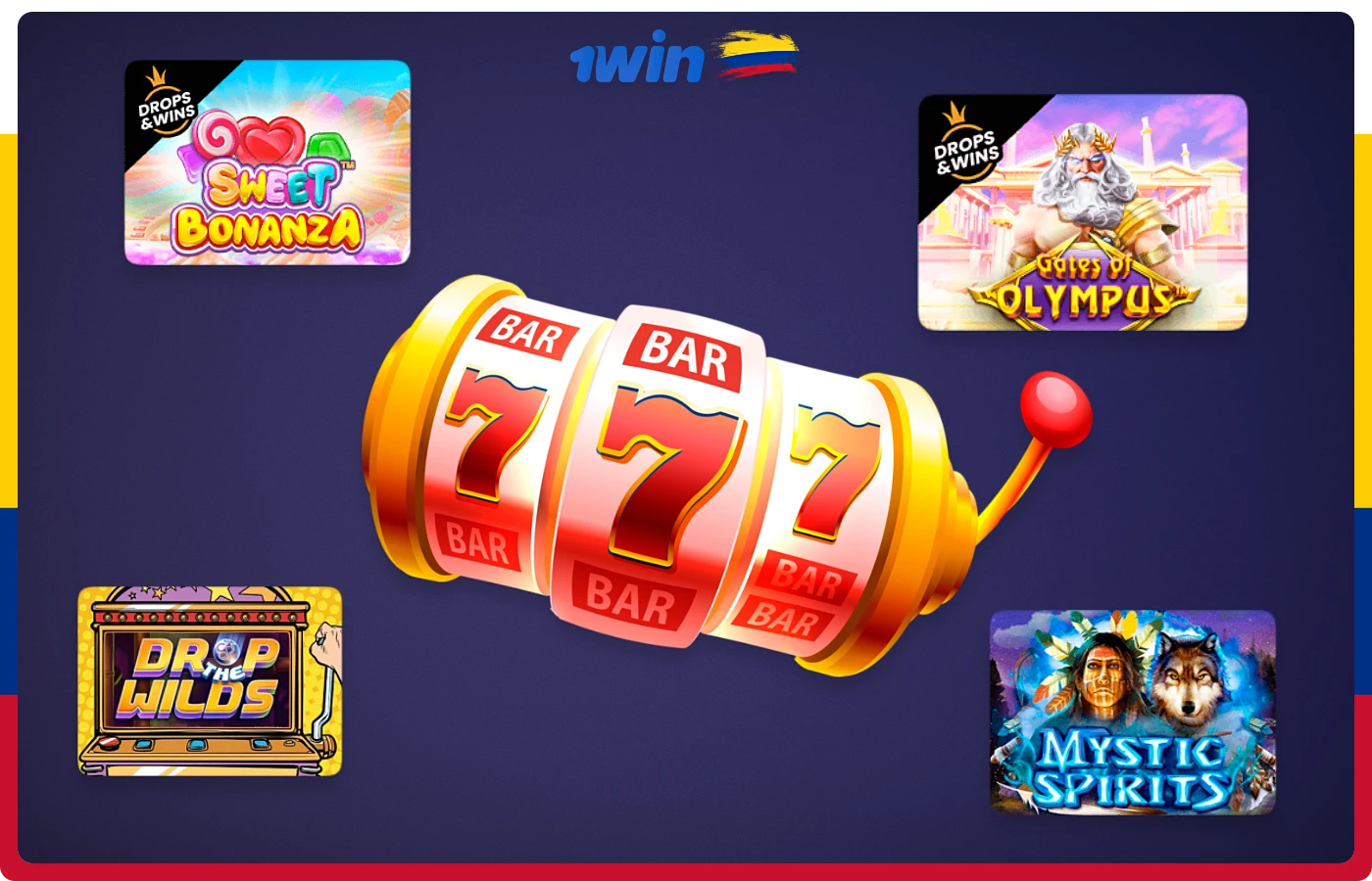 Las tragaperras son especialmente populares en el casino en línea 1win Colombia