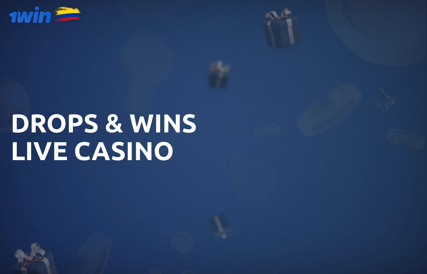 Bono especial de casino en vivo Drops & Wins que se aplica a determinados juegos con crupier en vivo en 1win.