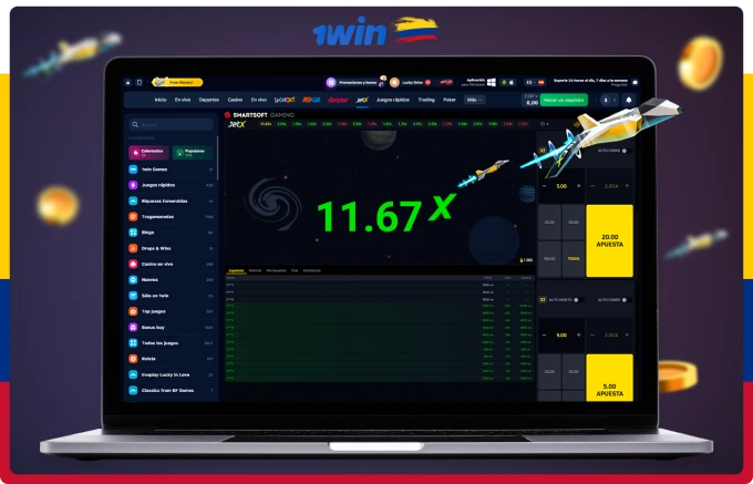 1win JetX es uno de los juegos de casino en línea más populares en Colombia