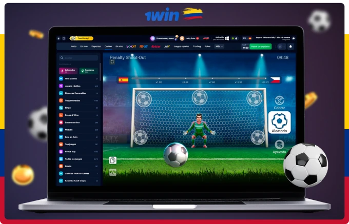 Penalty Shoot Out 1win – es un éxito instantáneo entre los Jugadores de Colombia