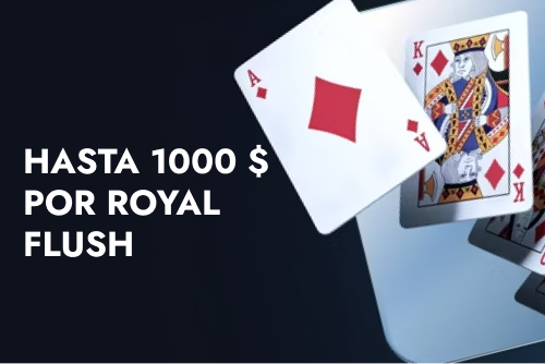 Promoción de 1win: Hasta 1000 $ por royal flush