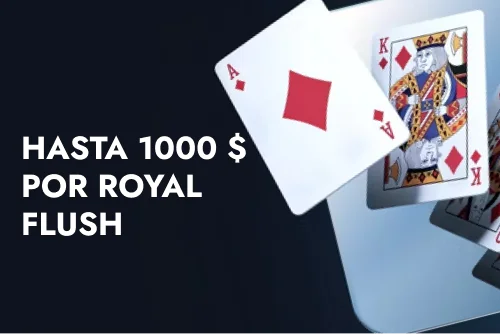 Promoción de 1win: Hasta 1000 $ por royal flush