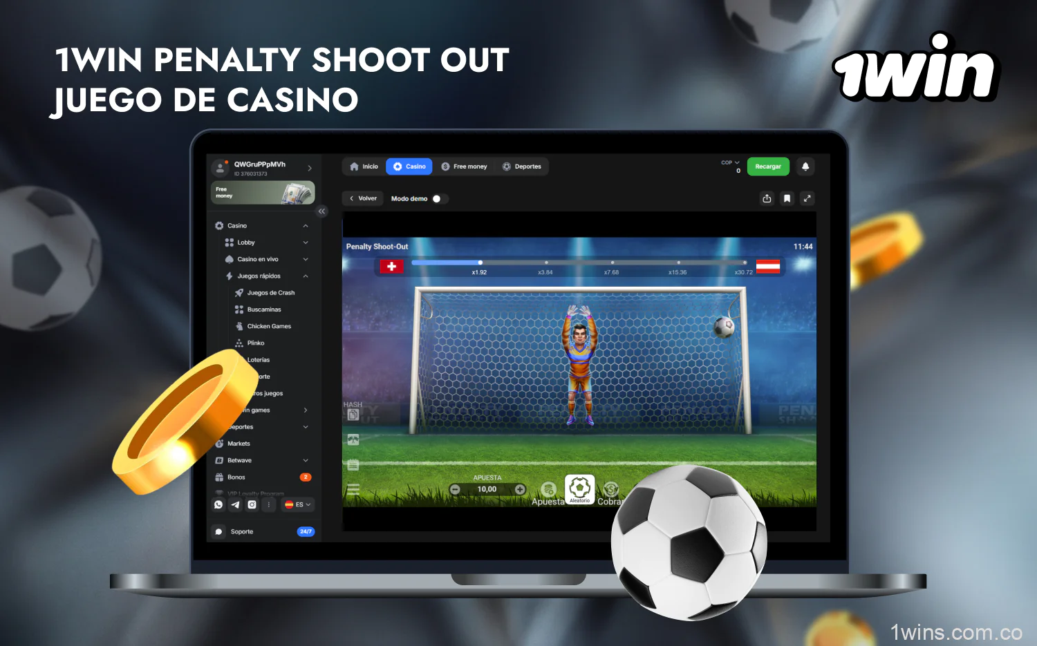 Penalty Shoot Out 1win – es un éxito instantáneo entre los Jugadores de Colombia