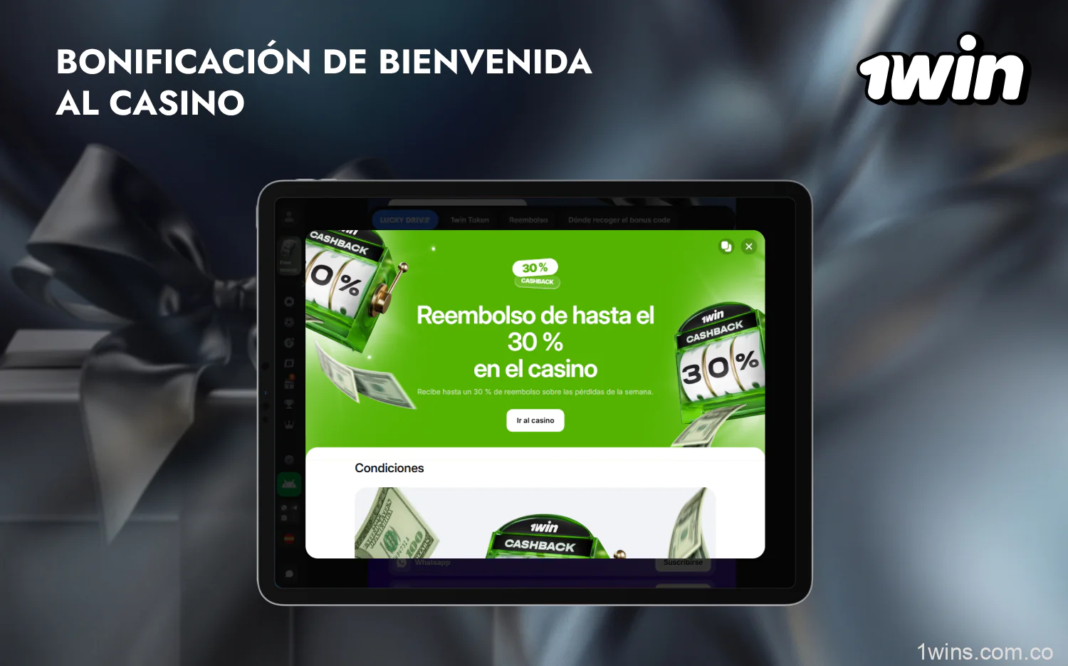 Los usuarios del casino en línea 1win de Colombia tienen acceso a cashback, lo que les permite recibir una parte de su gasto