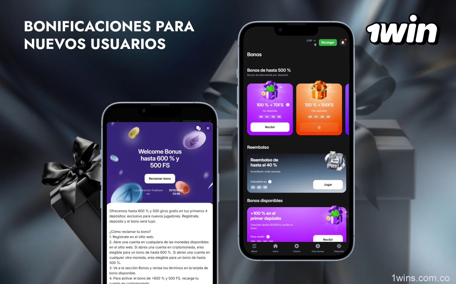 La aplicación móvil 1win ofrece generosos bonos a los usuarios colombianos