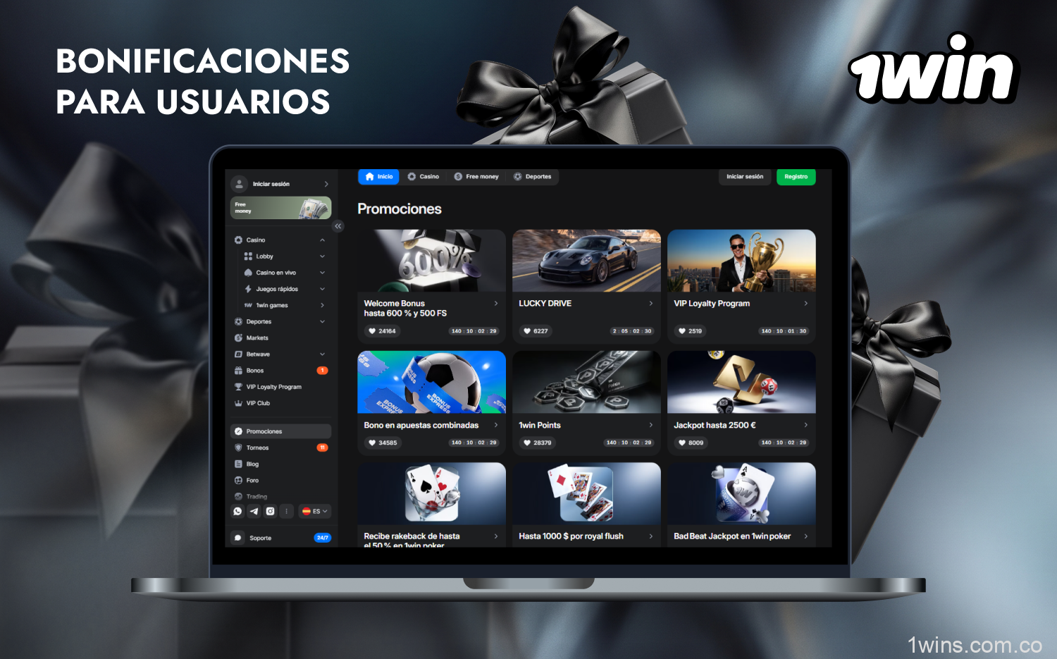 1win ofrece a sus usuarios colombianos numerosos bonos y promociones