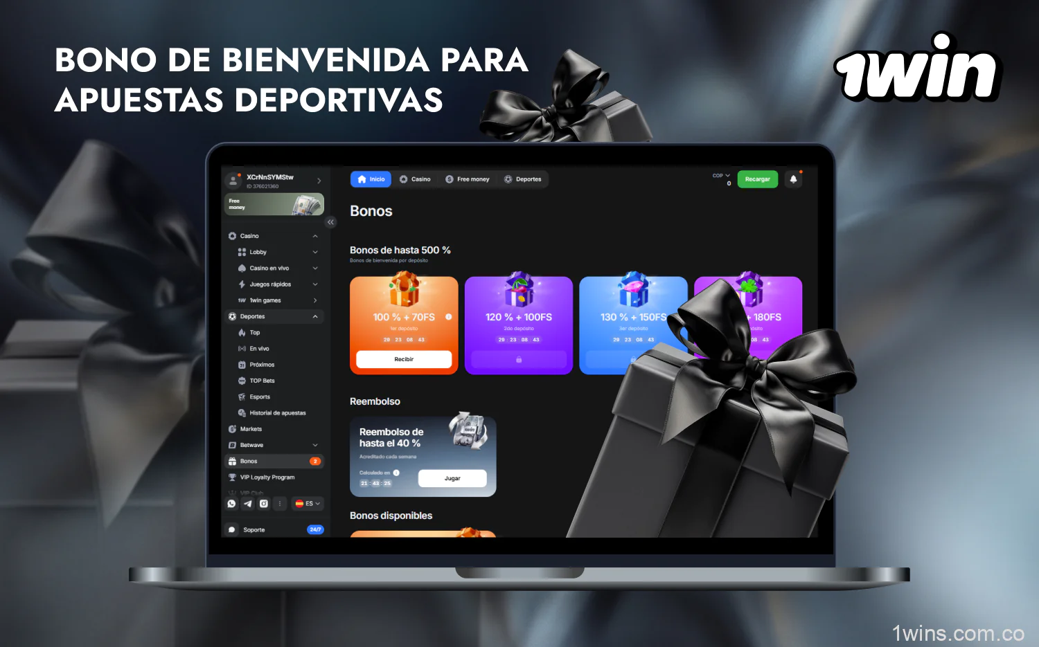 El bono de bienvenida de apuestas deportivas de 1win Colombia se puede obtener después de cumplir ciertas condiciones