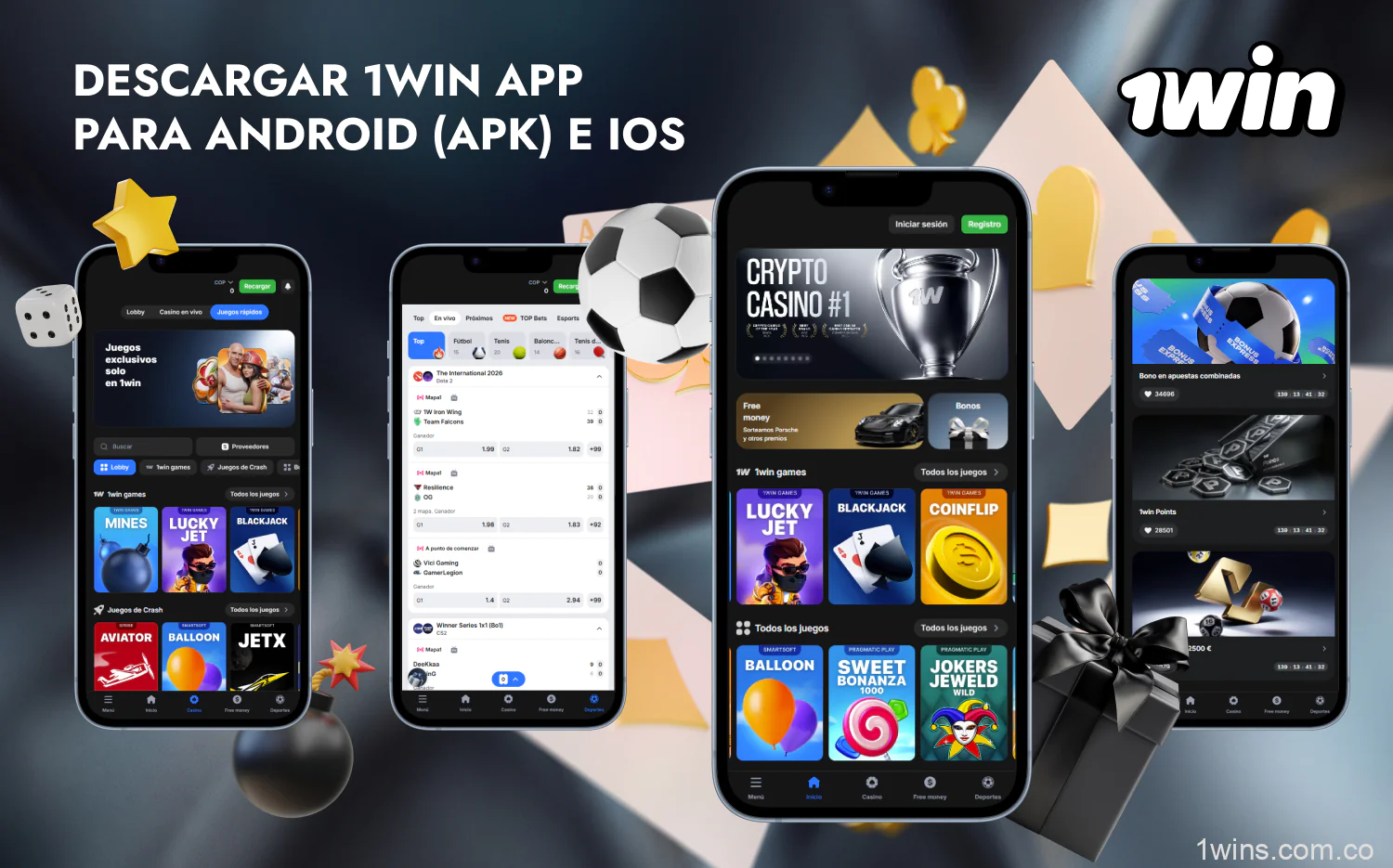 Descarga la app de 1win para Android e iOS en Colombia de forma totalmente gratuita desde la web oficial