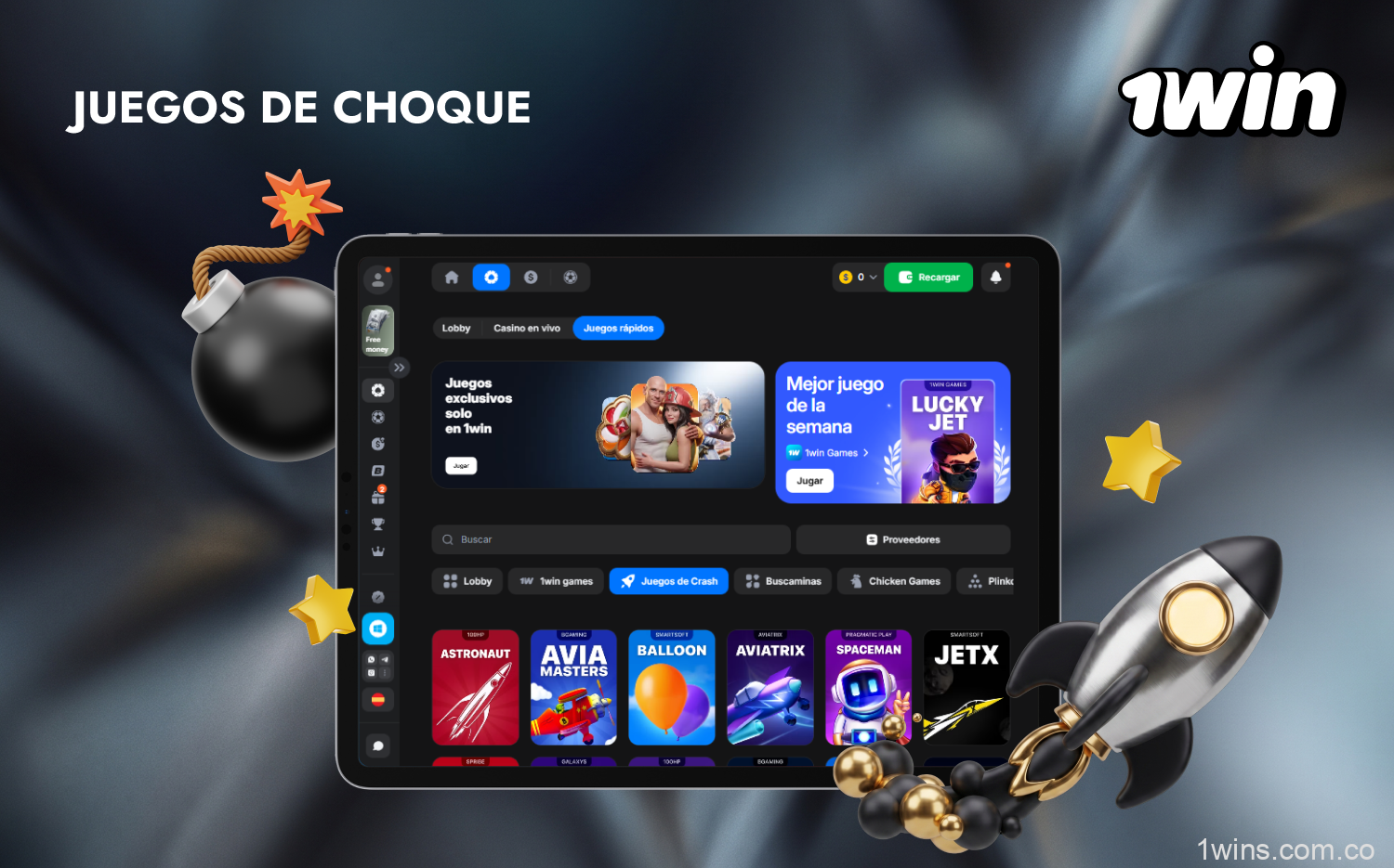 Los juegos de choque con ganancias instantáneas ganan popularidad entre los jugadores de 1win Colombia