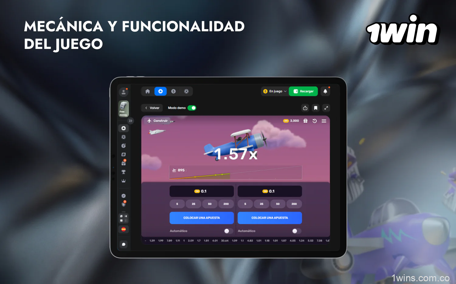 El juego en línea Aviatrix del casino 1win tiene una mecánica bastante sencilla pero interesante