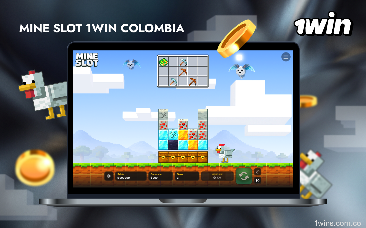 Mine Slot de 1win — un nuevo y popular tragamonedas en línea entre los jugadores de Colombia
