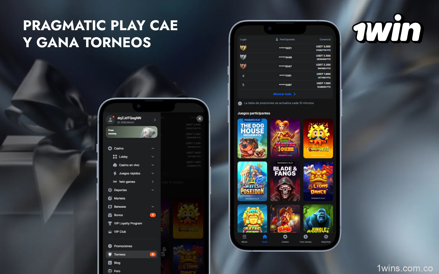 Los usuarios de 1win Colombia pueden ganar bonos extra simplemente jugando a juegos del desarrollador de software Pragmatic Play