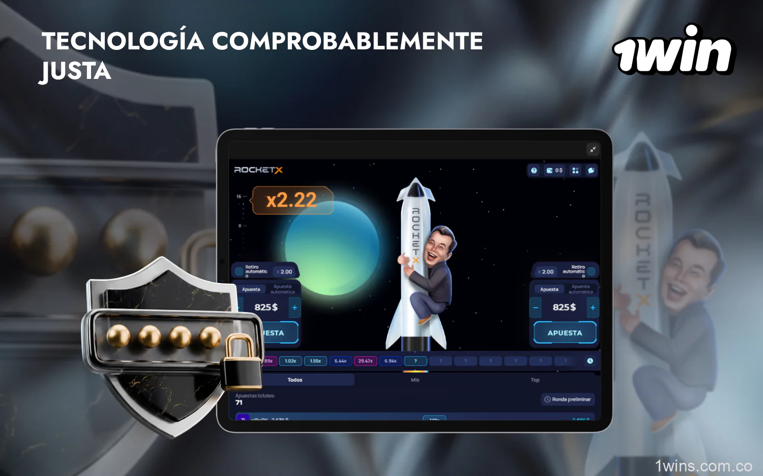 El juego 1win RocketX utiliza un sistema criptográfico para verificar los resultados y garantizar la equidad