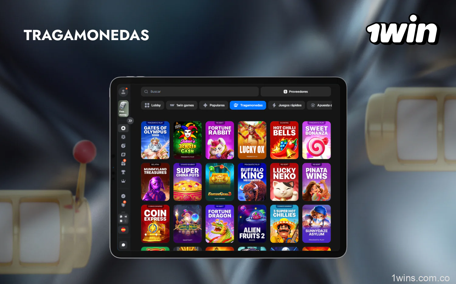 Las tragaperras son especialmente populares en el casino en línea 1win Colombia